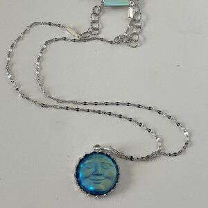 Man-on-the-Moon necklace with Silver chain
